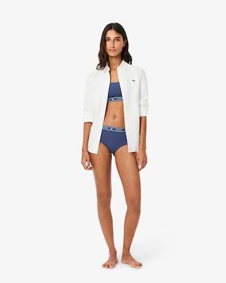 Stretch Cotton Logo Band Bralette Product Image