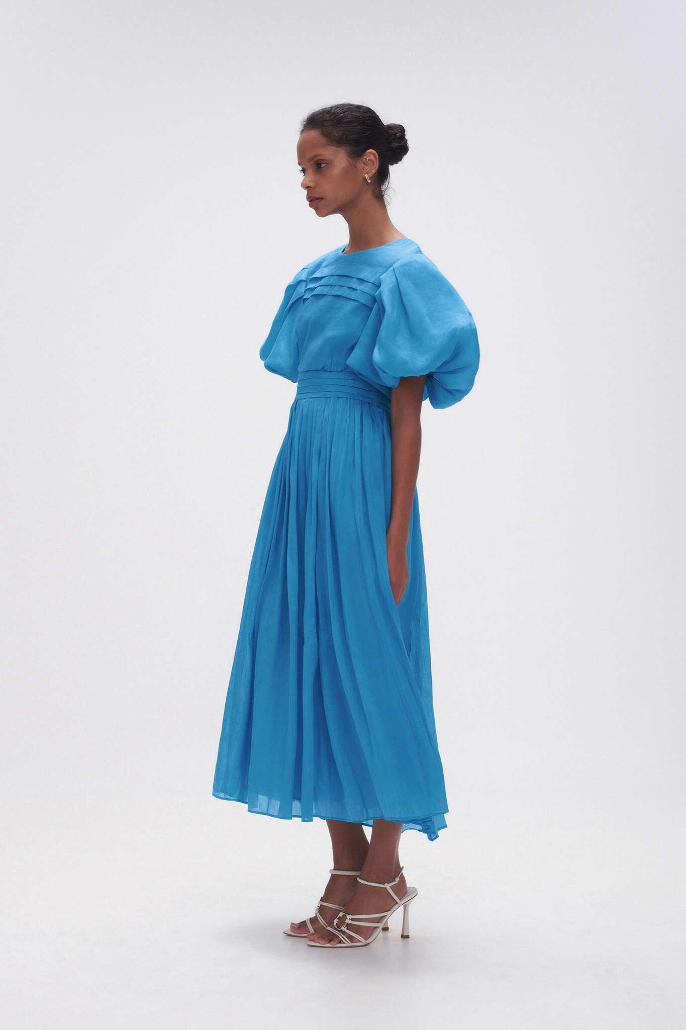 Sylvia Pintuck Midi Dress Product Image