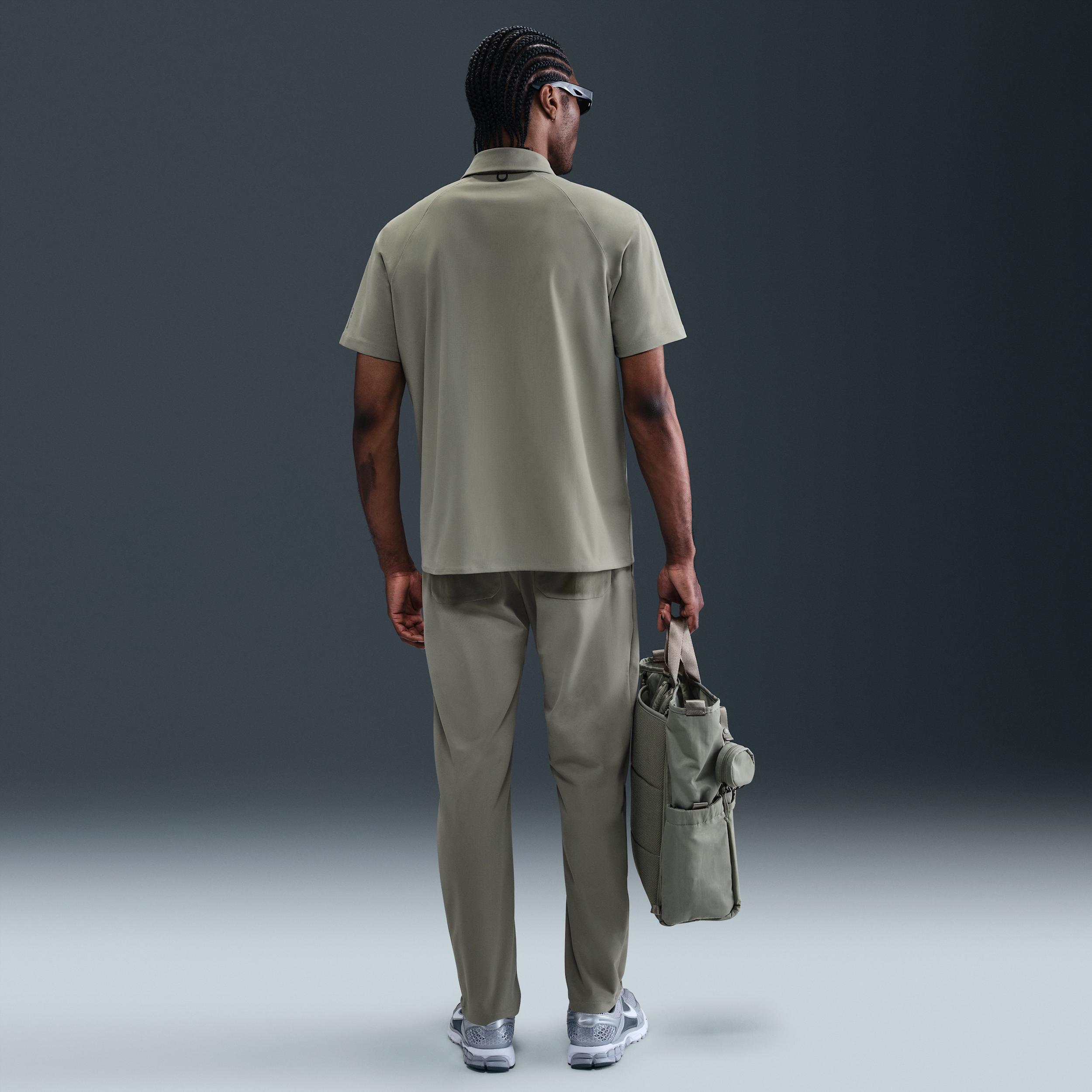 Nike Mens 24.7 PerfectStretch Dri-FIT Short-Sleeve Snap-Down Top | HQ6958-320 Product Image