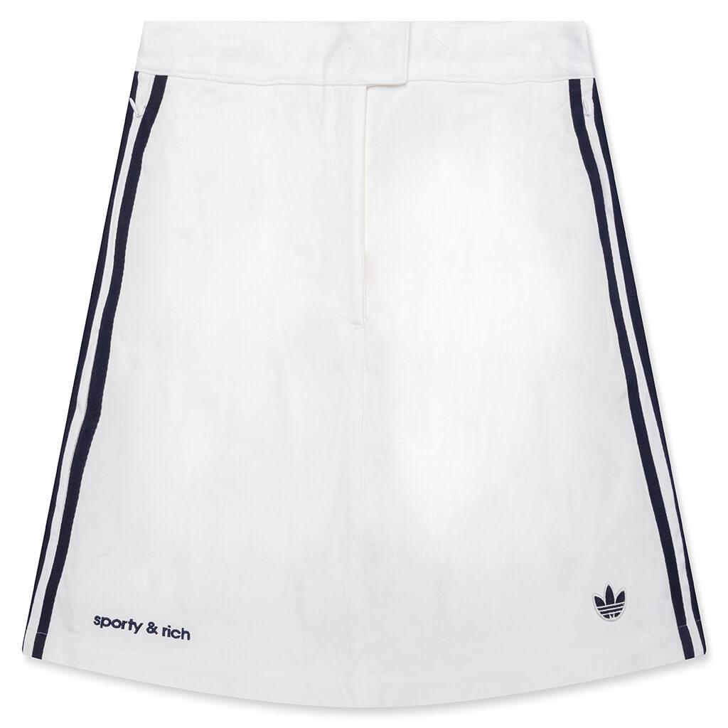 Women's Adidas x Sporty & Rich Skort - Core White/Night Navy Female Product Image