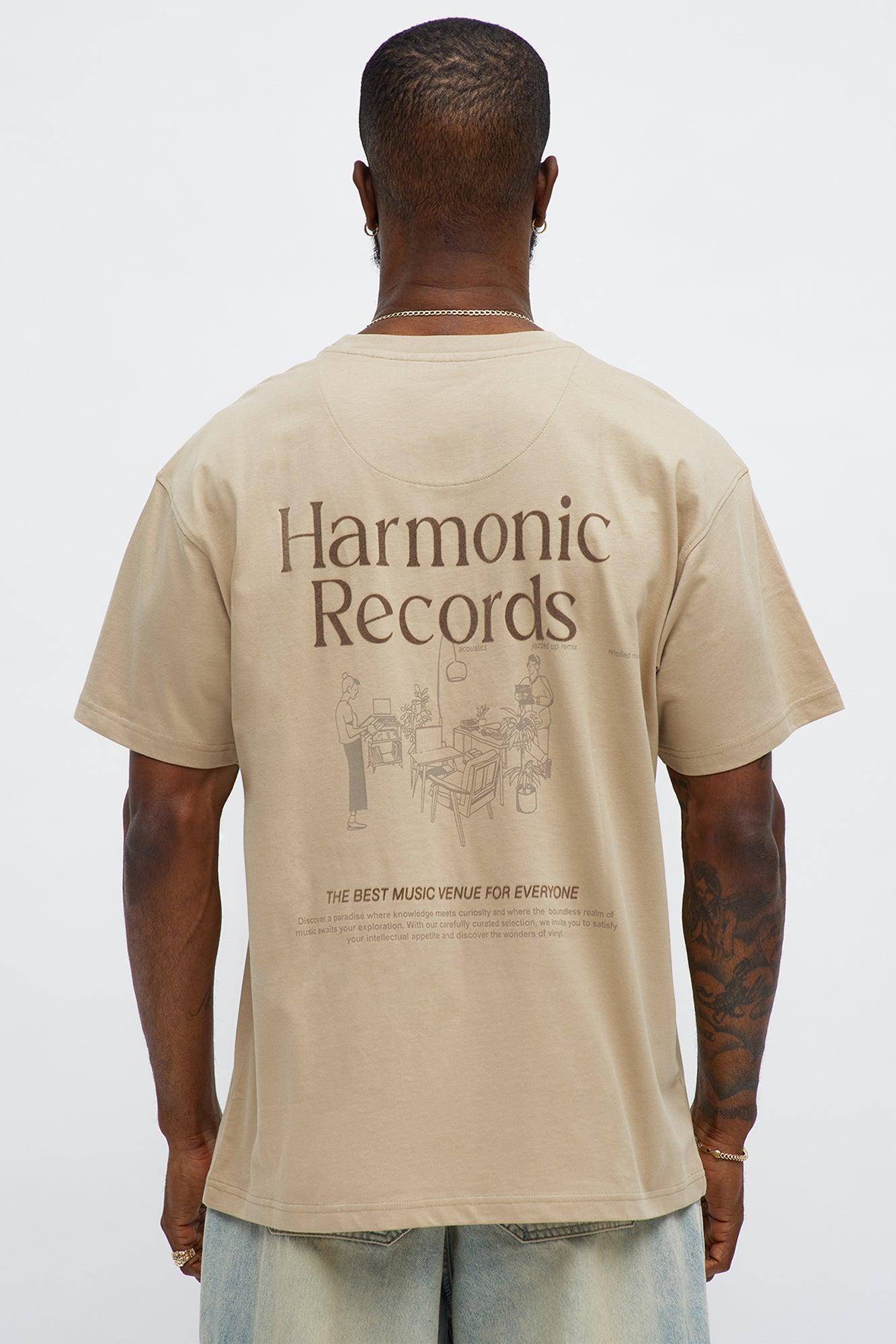 Harmonic Records Short Sleeve Tee - Sand Male Product Image