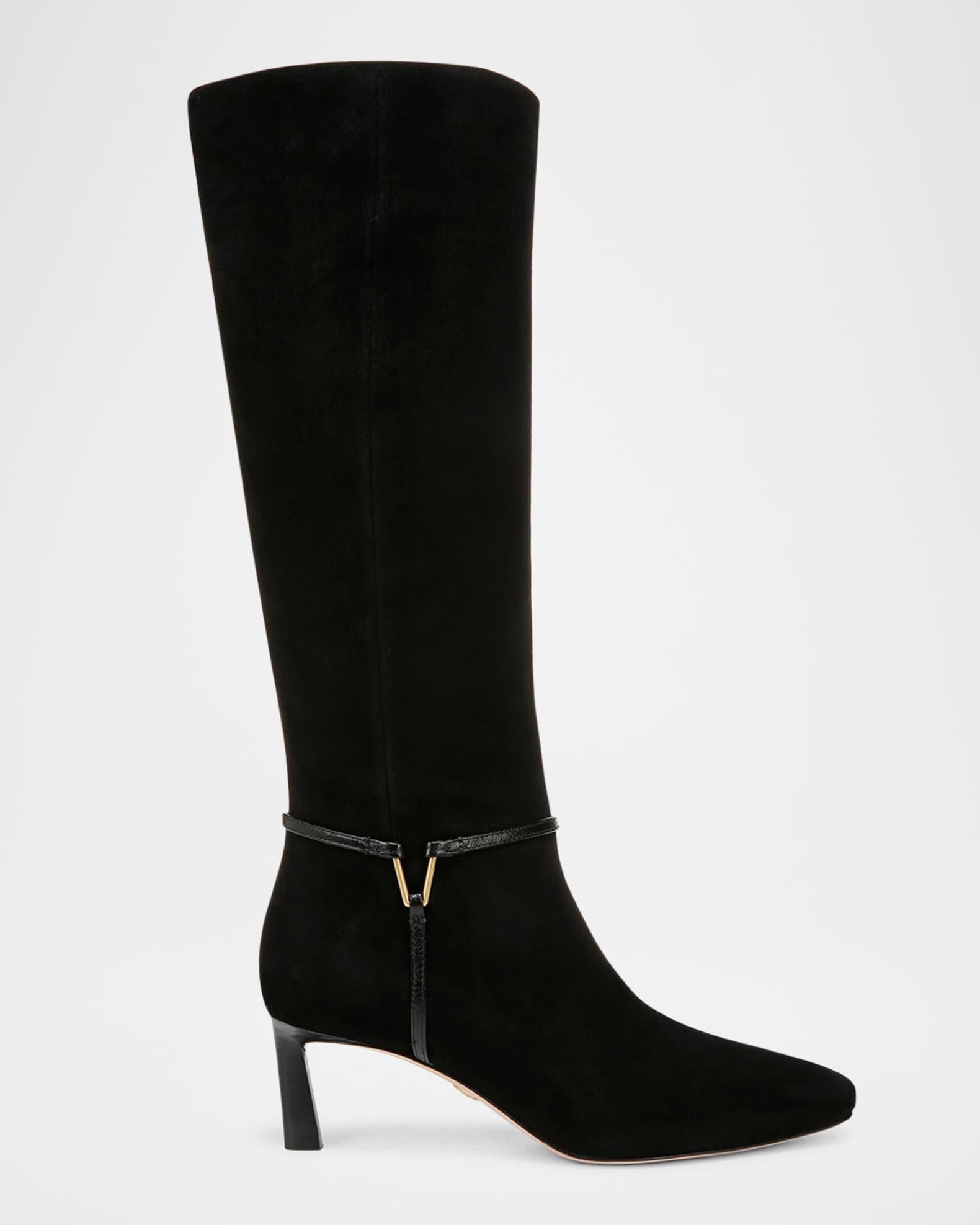 Kenzie Suede Harness Knee Boots Product Image