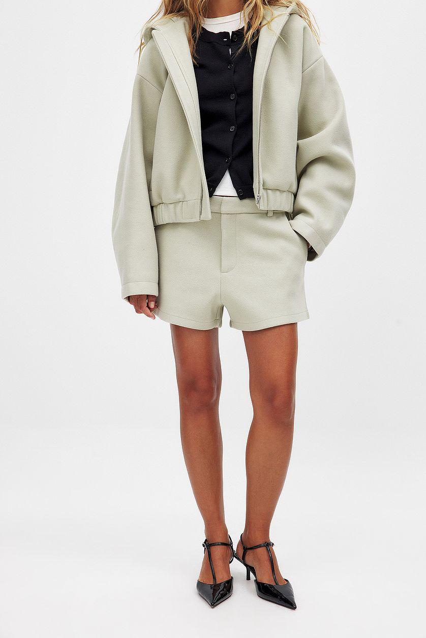 Mid Waist Heavy Fuzzy Shorts Product Image