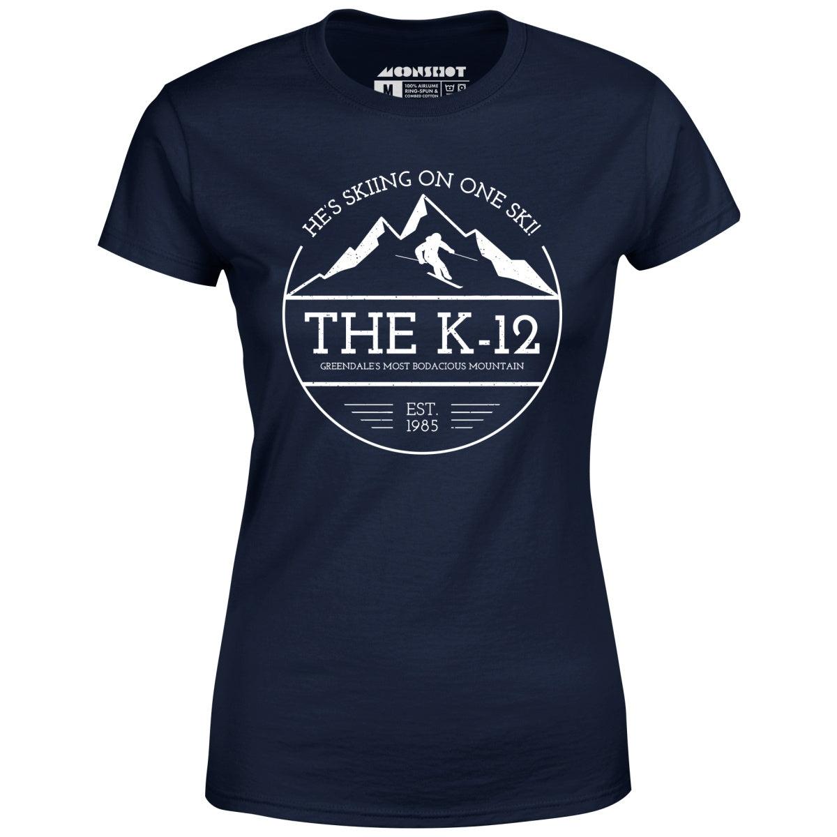 The K-12 He's Skiing on One Ski - Women's T-Shirt Female Product Image