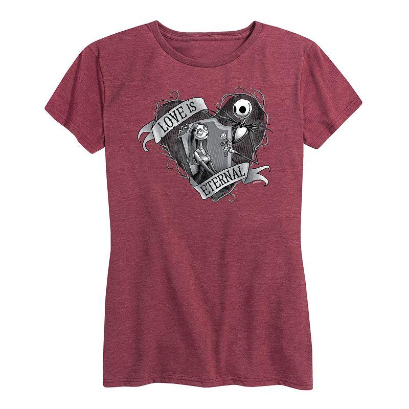 Disney's The Nightmare Before Christmas Women's Jack And Sally Love Graphic Tee,  Product Image