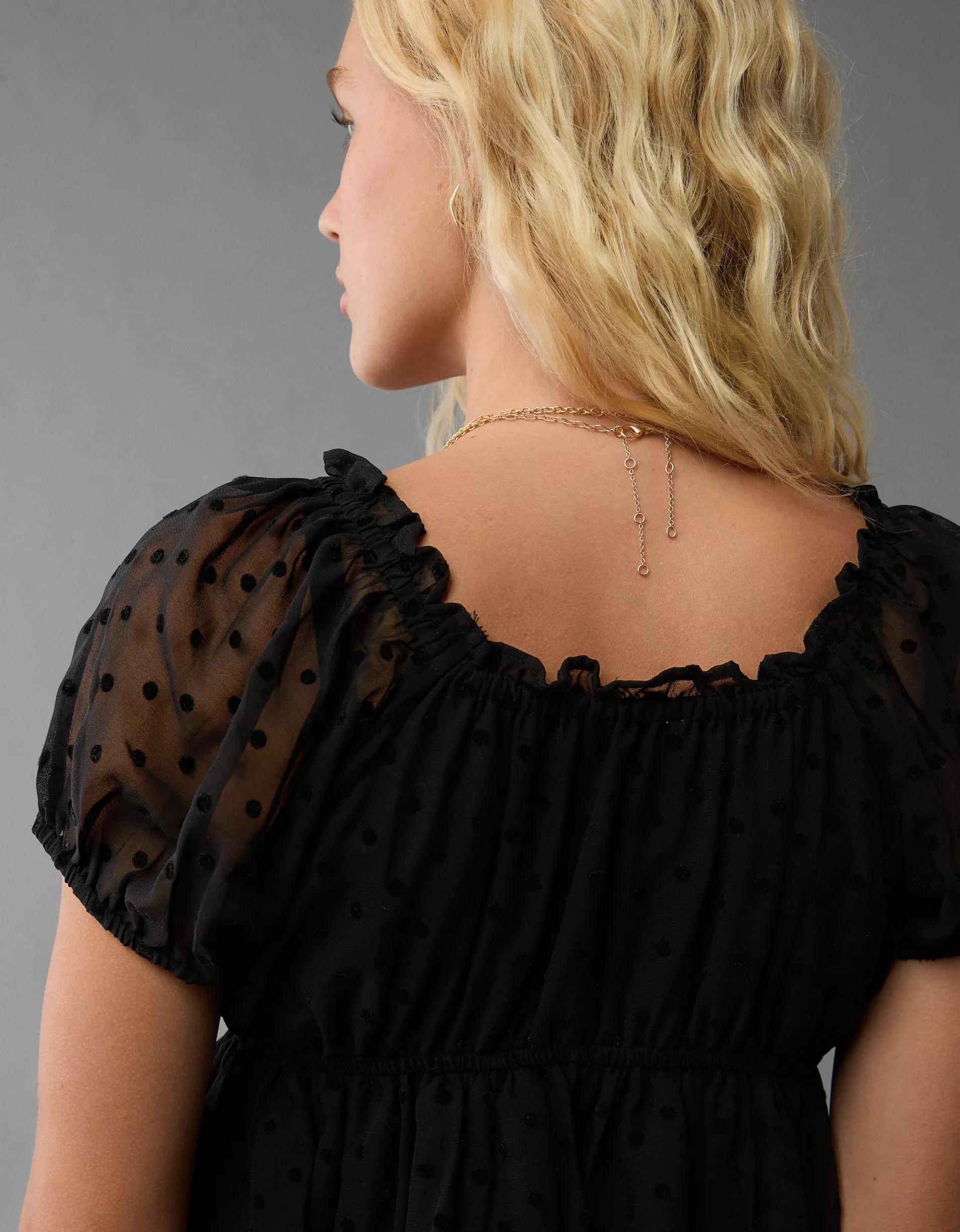 AE Polka Dot Babydoll Top Product Image