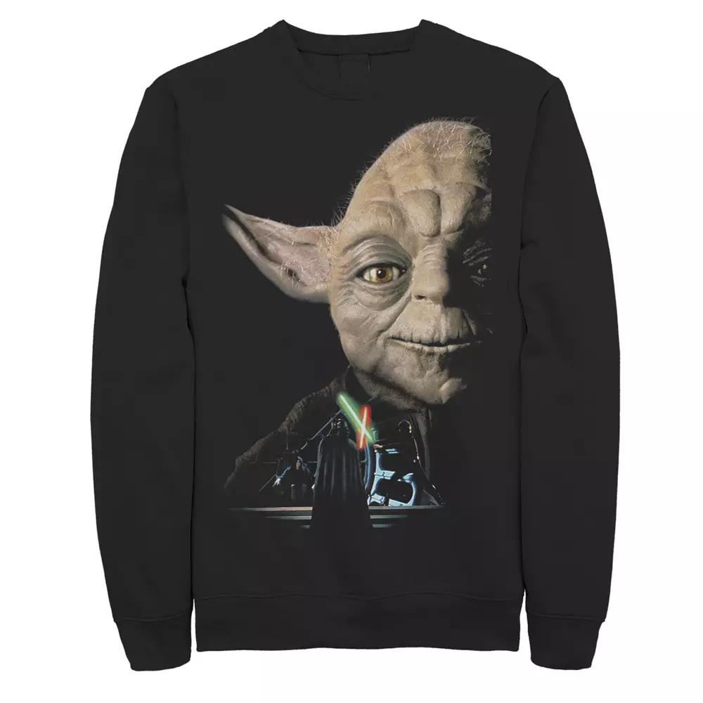 Men's Star Wars Yoda Vader And Luke Fleece Tee,  Product Image