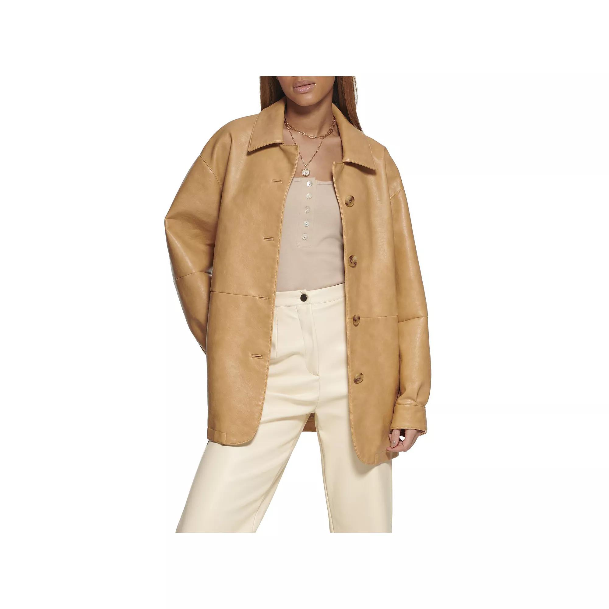 Women's Levi's® Faux Leather Vintage Collared Shirt Jacket,  Product Image
