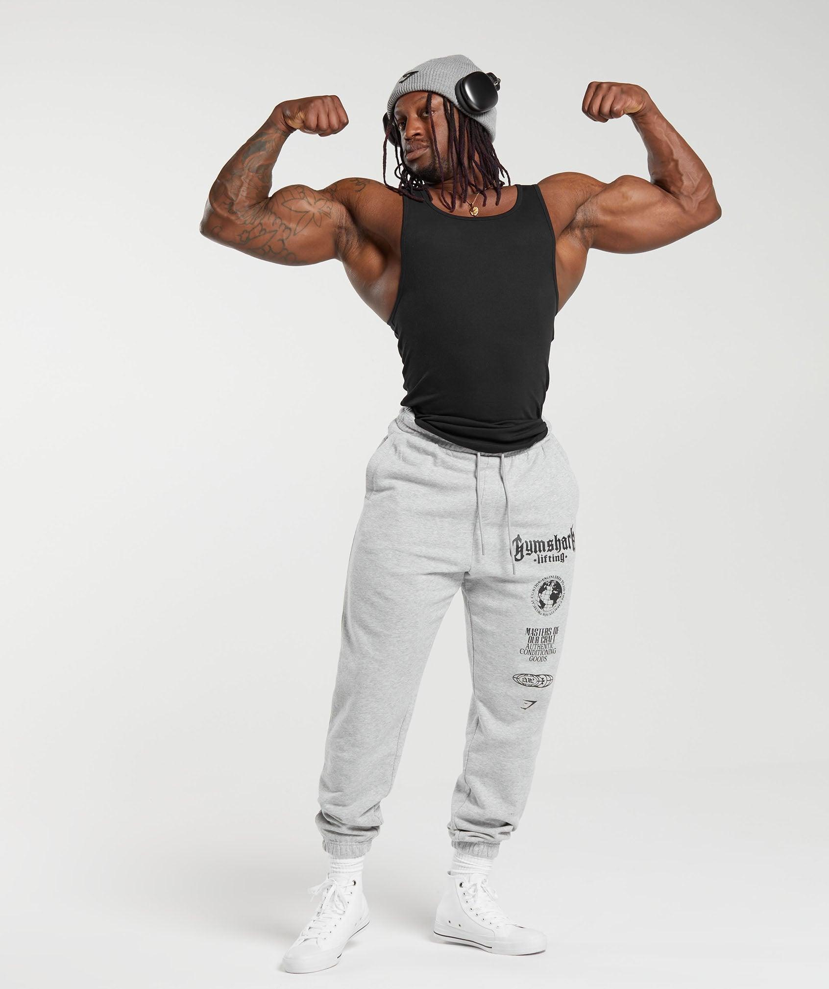 Gymshark Global Lifting Oversized Essential Joggers - Grey Male Product Image