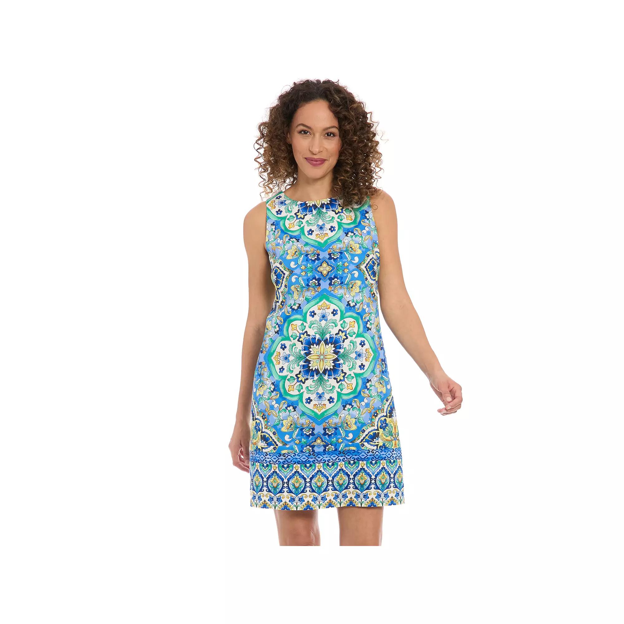 Women's London Times Sleeveless Shift Mini Dress,  Product Image