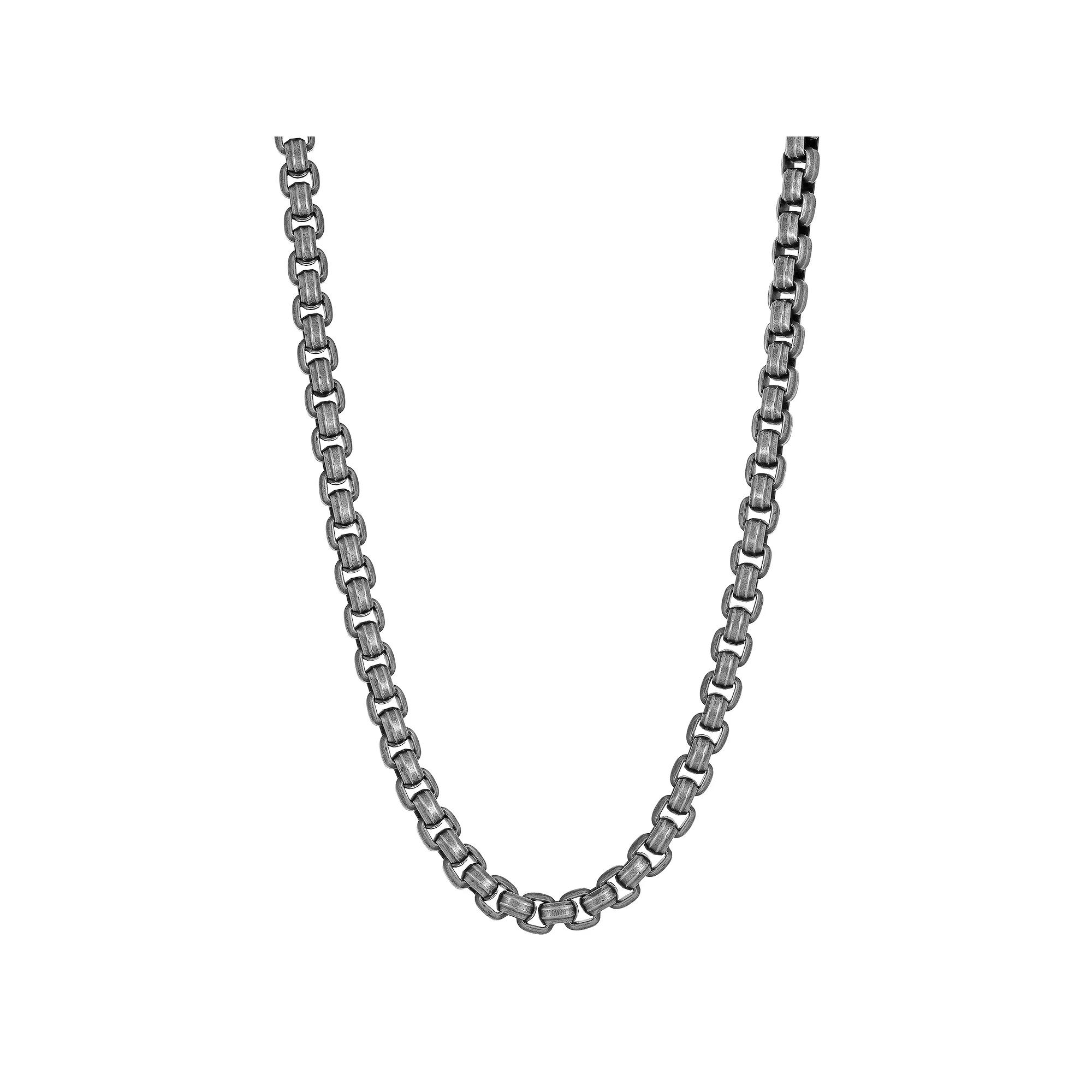 Men's LYNX Stainless Steel Round Box Chain Necklace, Size: 22" Product Image