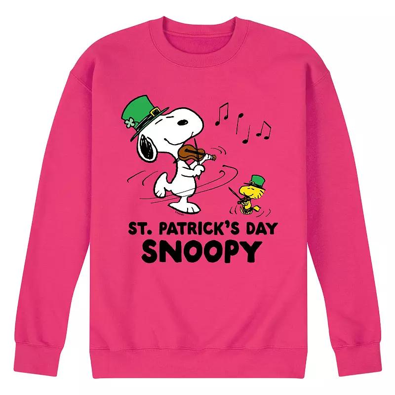 Mens Peanuts St. Patricks Day Snoopy Long Sleeve Grey Gray Product Image