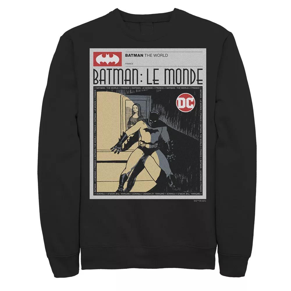 Men's Batman: Le Monde France News Poster Sweatshirt,  Product Image
