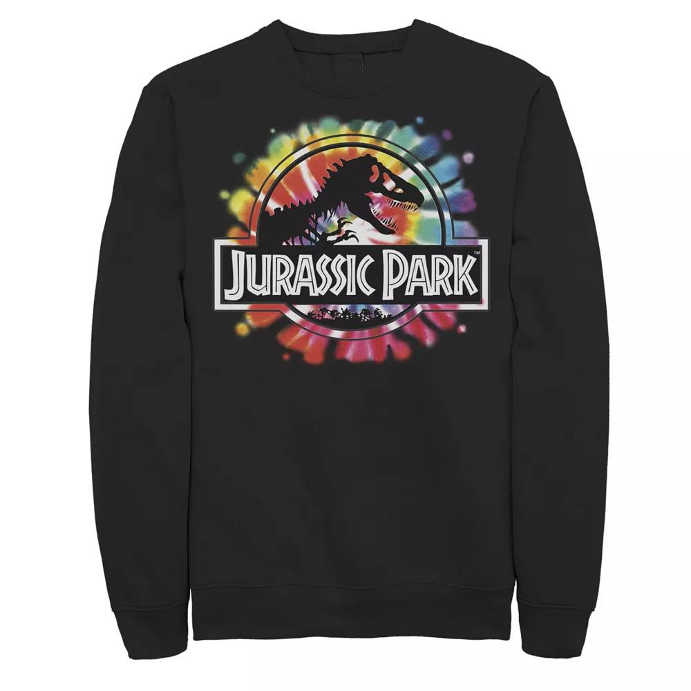 Men's Jurassic Park Classic Logo Tie Dye Fleece Pullover,  Product Image