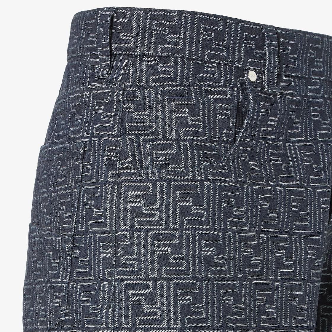 Short JeansBlue FF Jacquard denim shorts Product Image