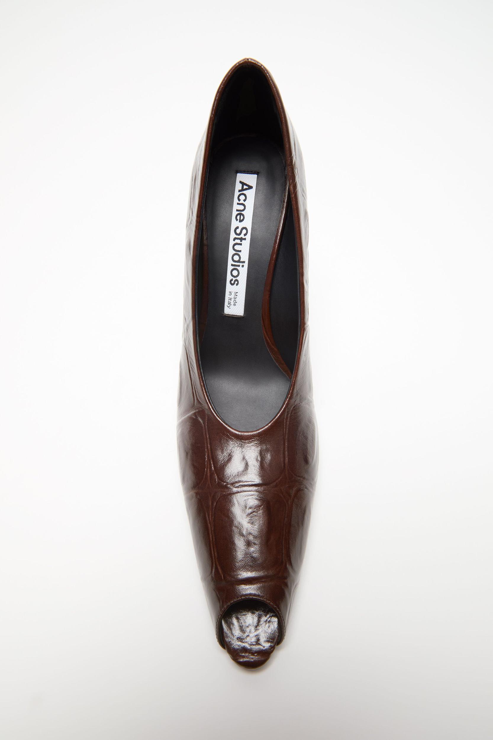 Leather open toe heels Product Image