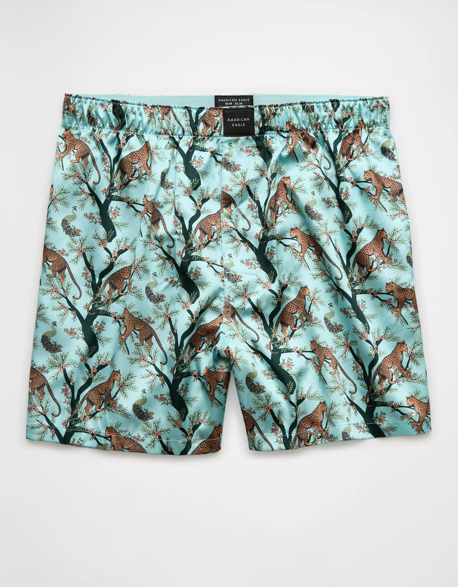 AEO Men's Elephant Tapestry Satin Pocket Boxer Short Product Image