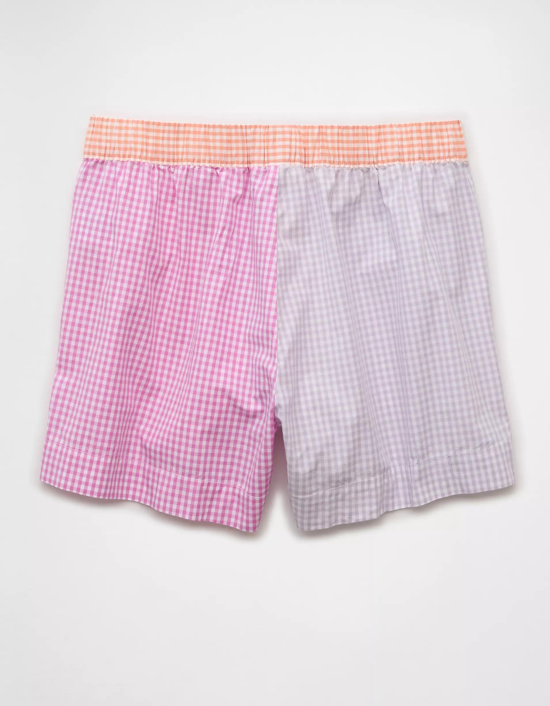 AE Gingham Colorblock Boxer Sleep Short Product Image