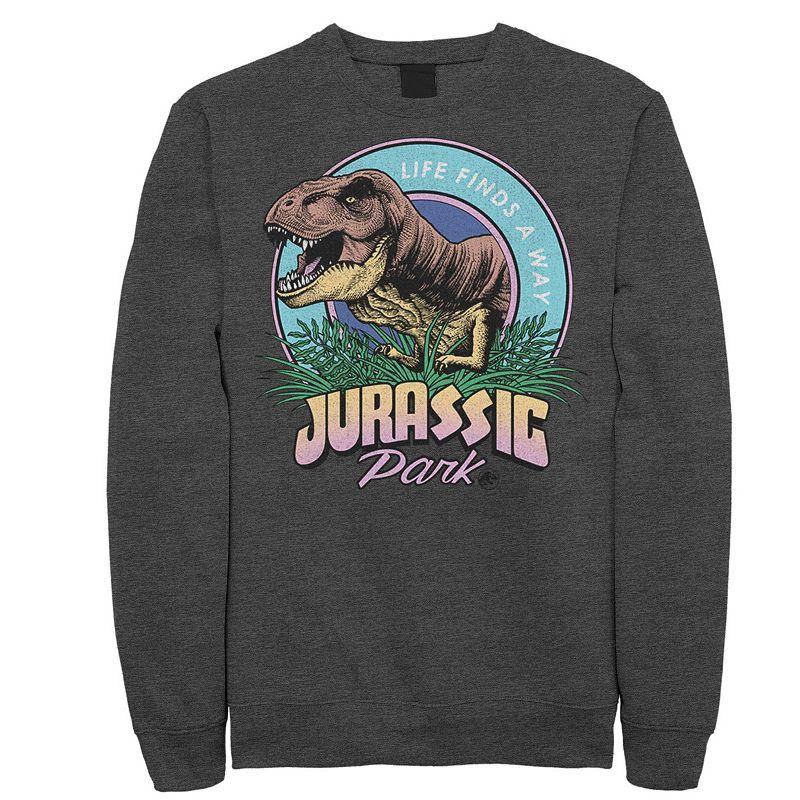 Men's Jurassic Park Life Finds A Way Vibrant Fleece Graphic Pullover,  Product Image