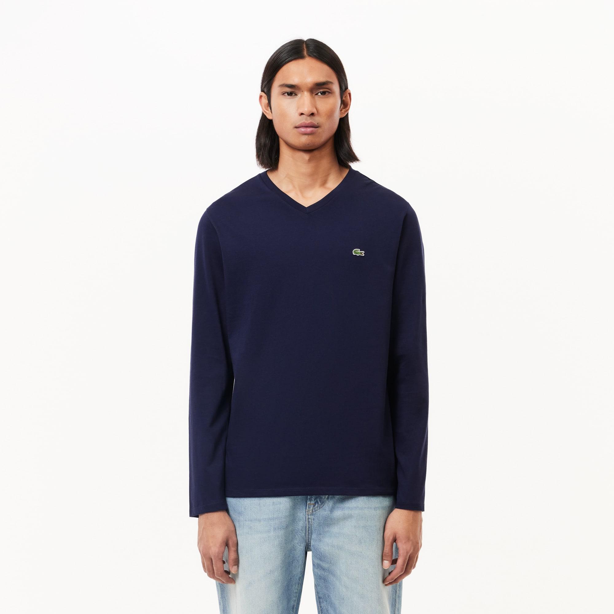 Men's Lightweight Pima Cotton V-Neck T-Shirt Product Image