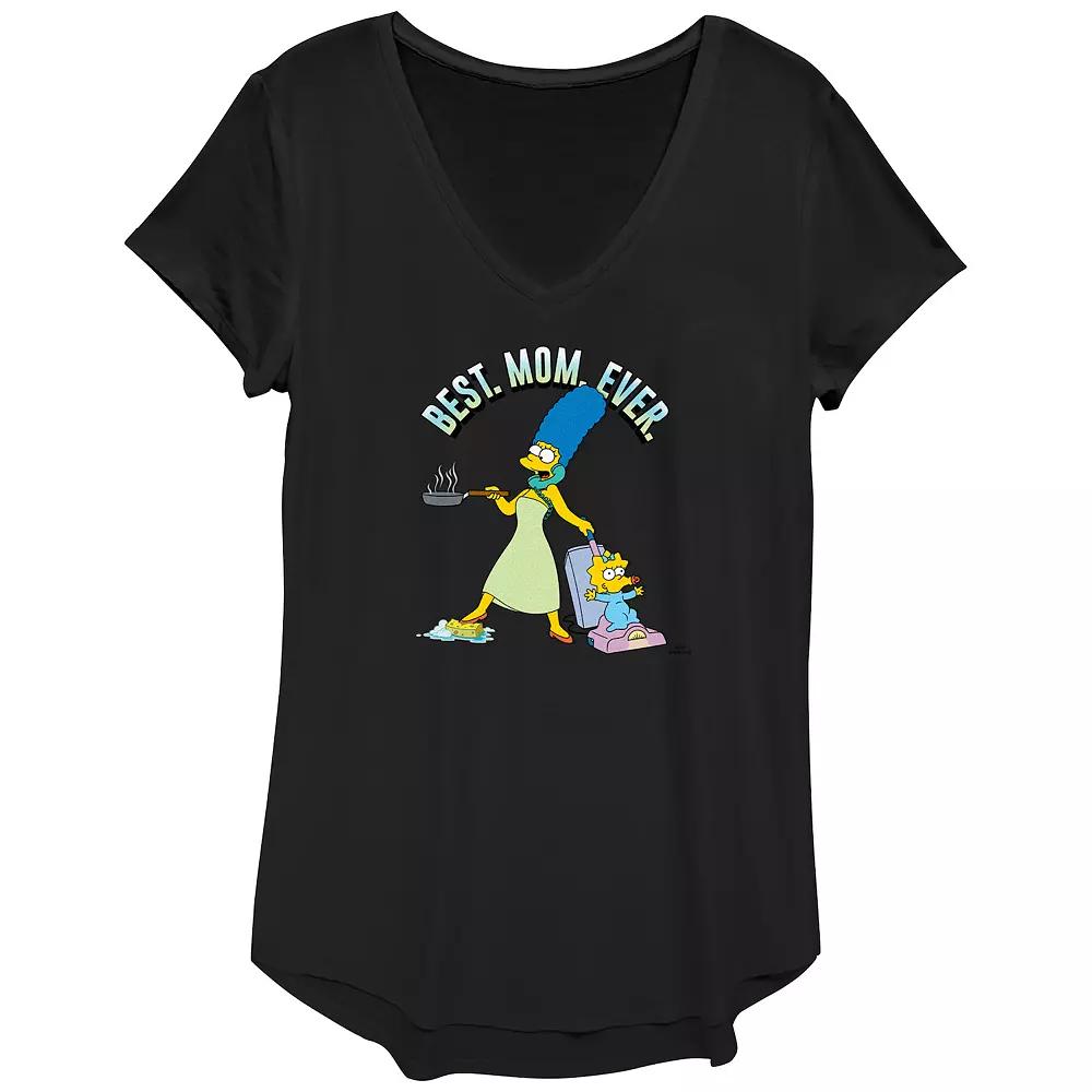 Women's The Simpsons Best Mom Ever Graphic Tee, Size: XS, Black Product Image