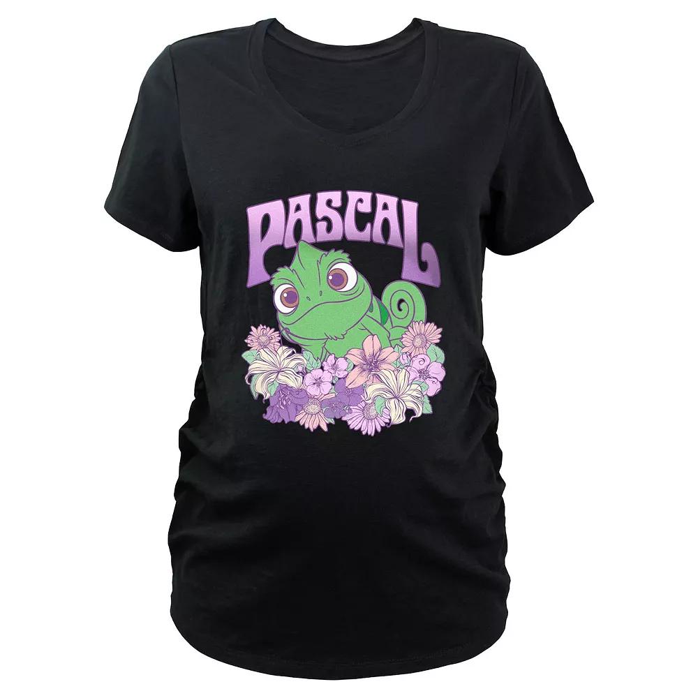 Disney's Tangled Pascal Floral Chameleon Maternity Graphic Tee, Women's,  Product Image