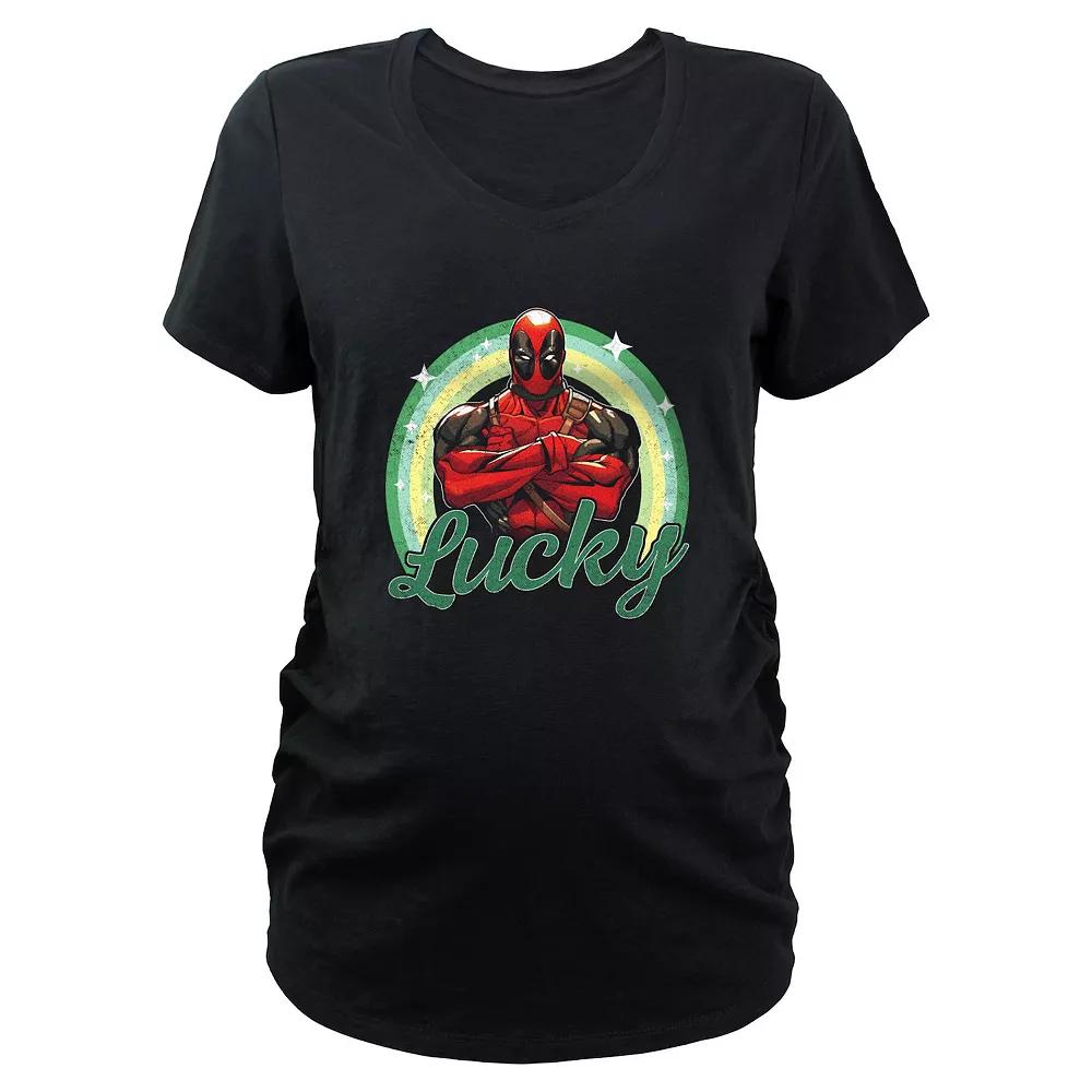 Maternity Marvel Deadpool Lucky Graphic Tee, Women's,  Product Image