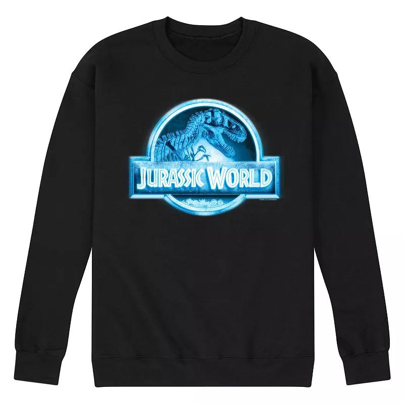 Mens Jurassic World Night Vision Fleece Sweatshirt Blue Product Image