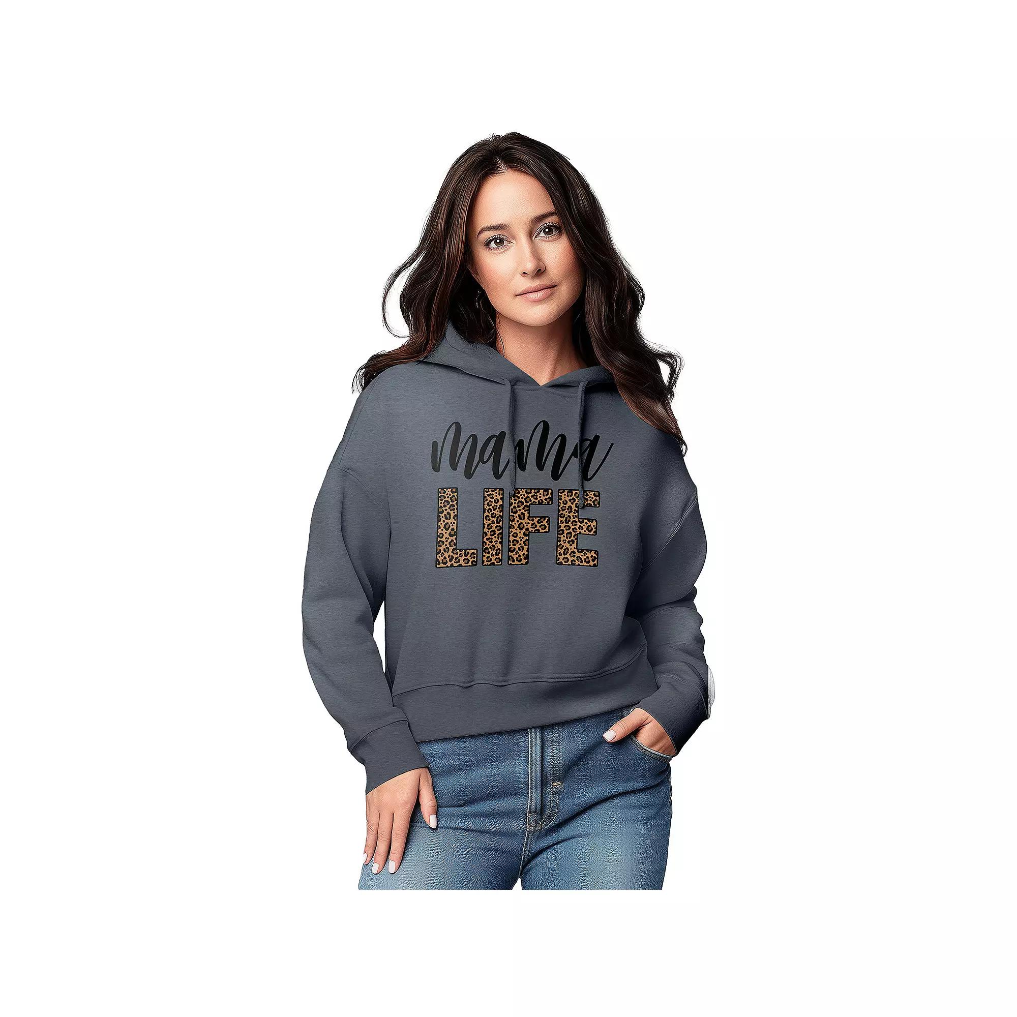 Women's Cat Outlines Graphic Cropped Hoodie,  Product Image