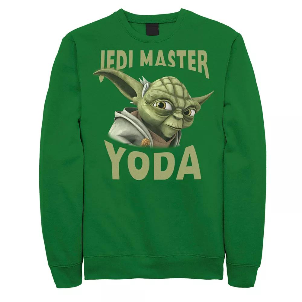 Mens Star Wars: Clone Wars Jedi Master Yoda Big Face Sweatshirt Product Image