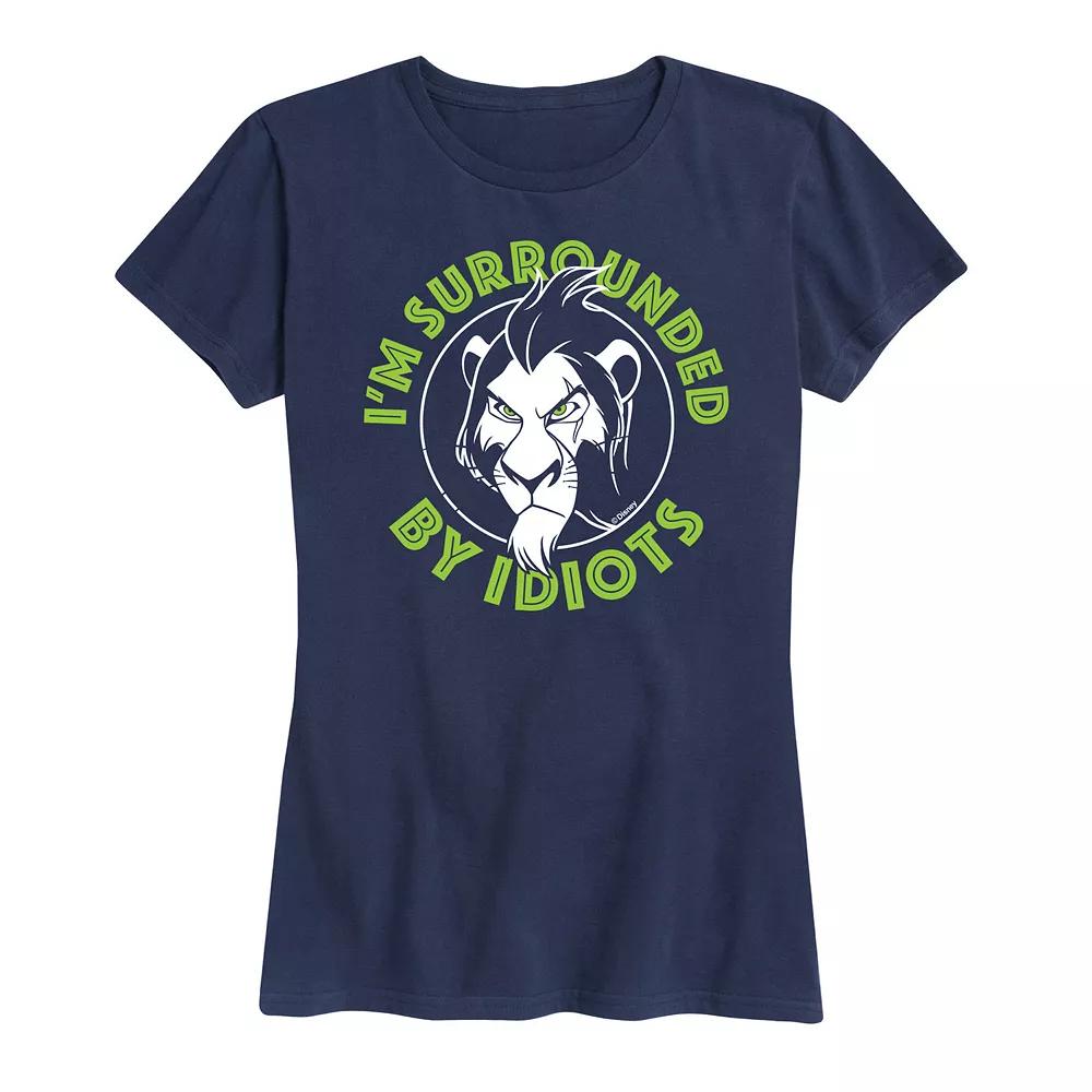 Disney's Lion King Scar Women's Surrounded By Idiots Graphic Tee,  Product Image