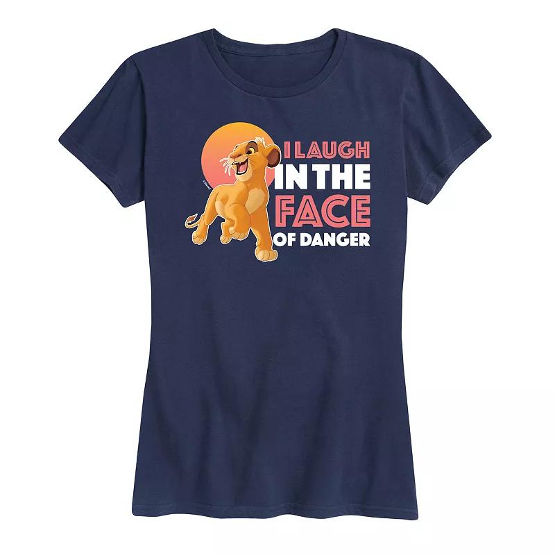 Disney's Lion King Simba Women's I Laugh Face Of Danger Graphic Tee,  Product Image