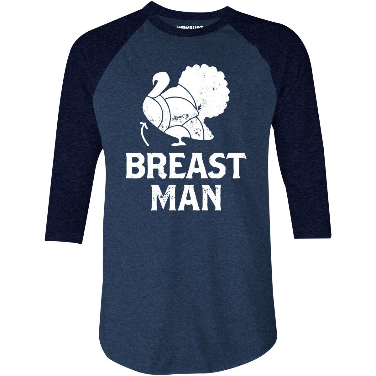Breast Man - 3/4 Sleeve Raglan T-Shirt Male Product Image
