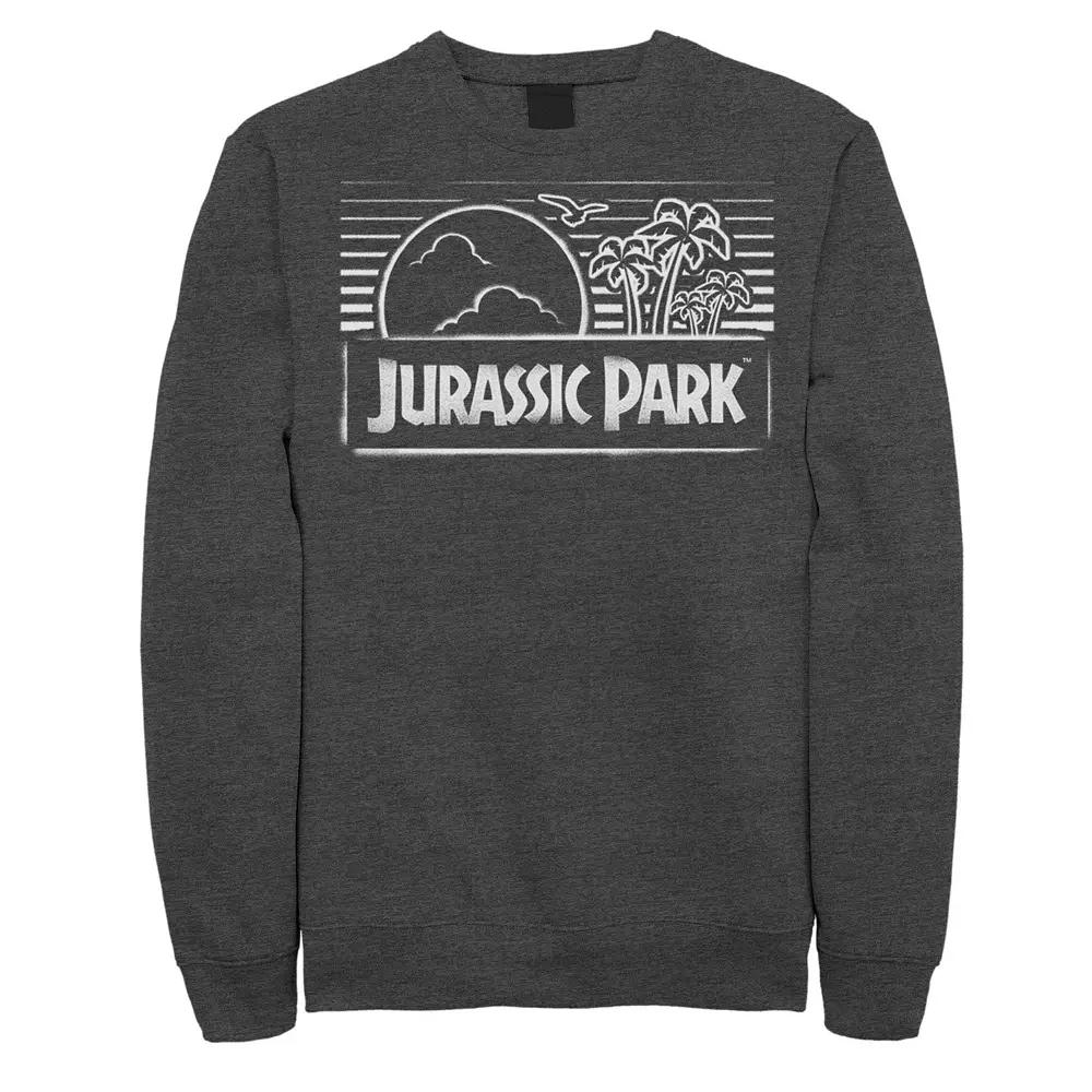 Men's Jurassic Park Spray Painted Stencil Logo Sweatshirt,  Product Image