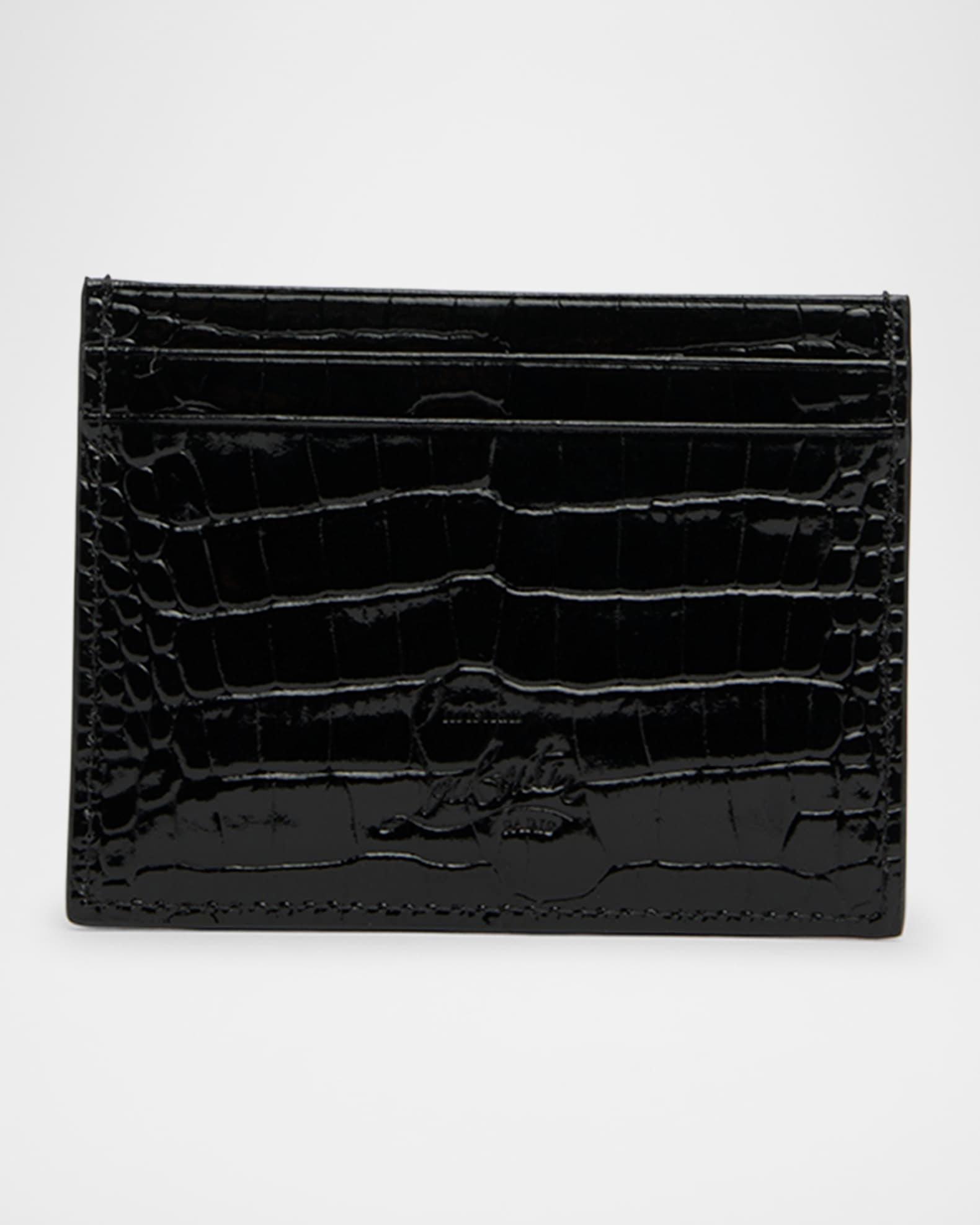 Men's Mooncrest Croc-Print Leather Card Holder Product Image