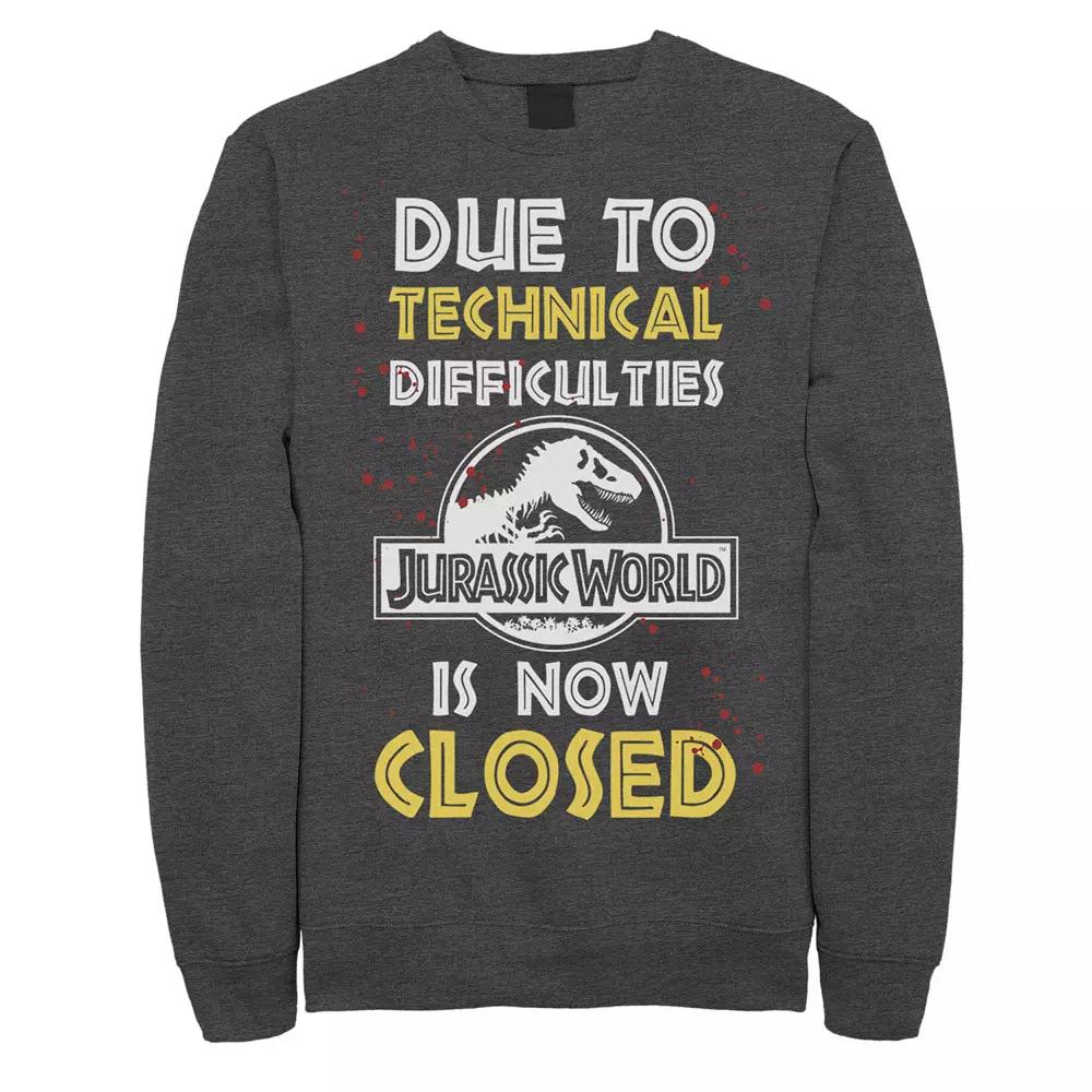 Men's Jurassic World The Park Is Closed Sign Sweathsirt,  Product Image