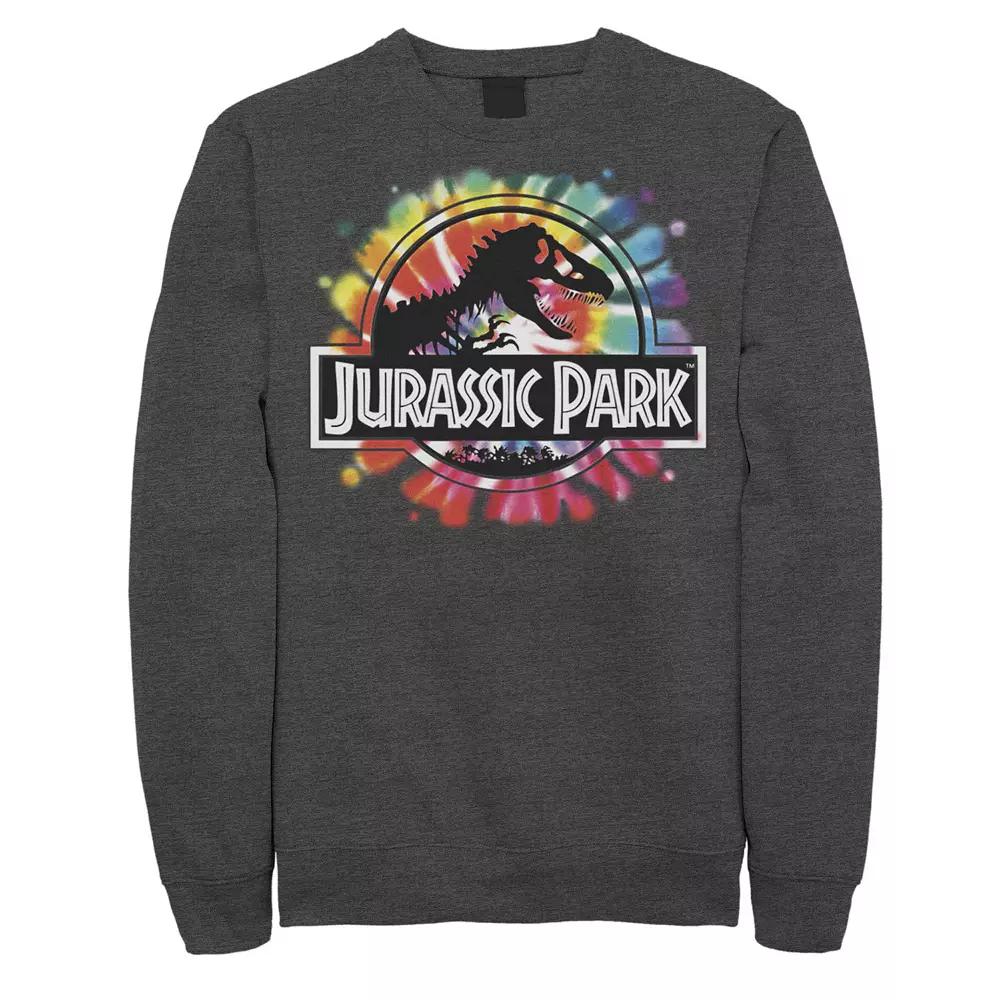 Men's Jurassic Park Classic Logo Tie Dye Fleece Pullover,  Product Image