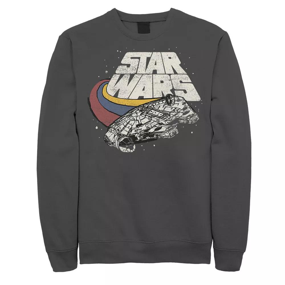 Men's Star Wars Falcon Ship Three Stripes Sweatshirt,  Product Image