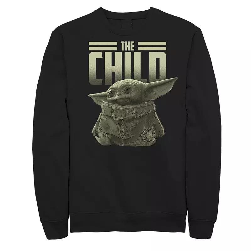 Men's Star Wars The Mandalorian The Child Portrait Sweatshirt,  Product Image