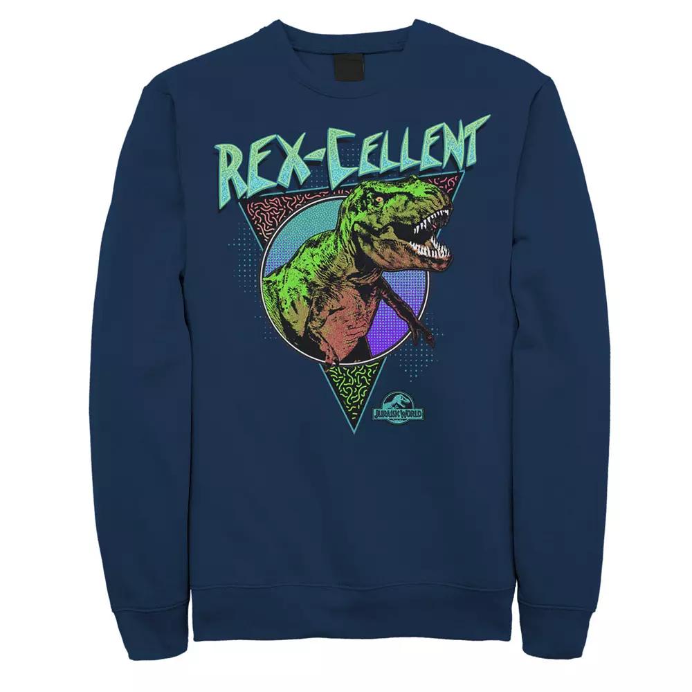 Men's Jurassic World Rex-Cellent Retro Colors Sweashirt,  Product Image