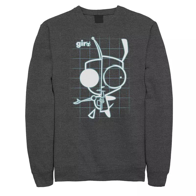 Men's Nickelodeon Invader Zim X-Ray Schematic GIR Graphic Fleece Pullover,  Product Image