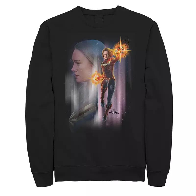 Men's Marvel Captain Marvel Flying Space Portrait Sweatshirt,  Product Image