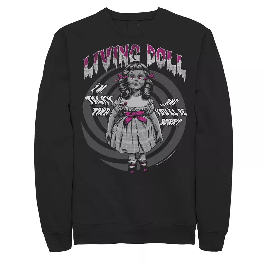 Men's Twilight Zone Living Doll Talky Tina Creepy Sweatshirt,  Product Image
