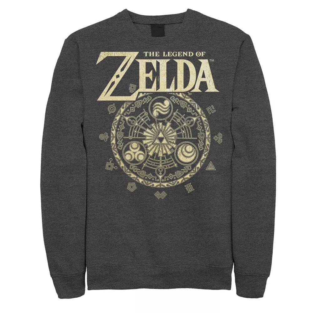 Big & Tall The Legend Of Zelda Circle Emblem Logo Graphic Fleece Pullover, Men's,  Product Image