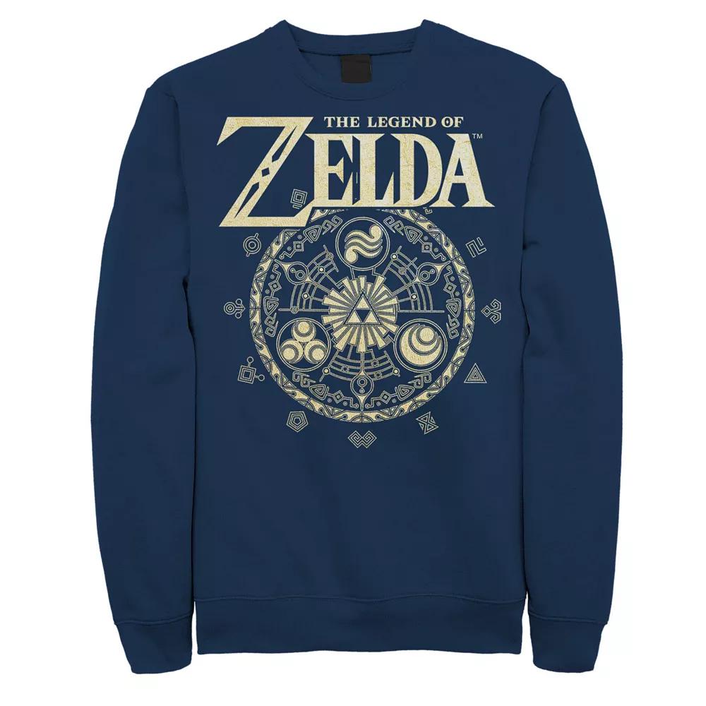 Big & Tall The Legend Of Zelda Circle Emblem Logo Graphic Fleece Pullover, Men's,  Product Image