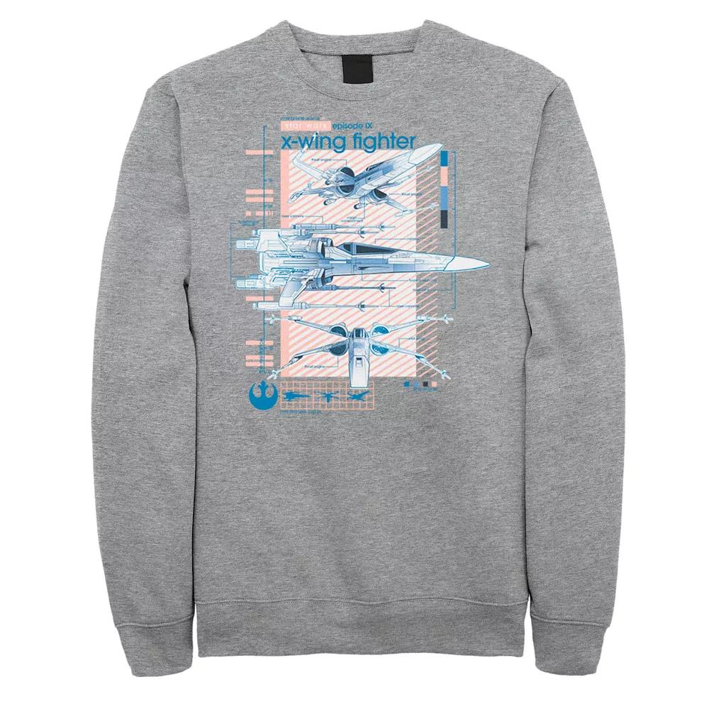 Men's Star Wars The Rise of Skywalker X-Wing Details Fleece Graphic Top,  Product Image
