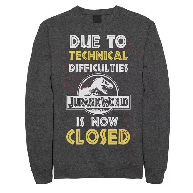 Men's Jurassic World The Park Is Closed Sign Sweathsirt,  Product Image