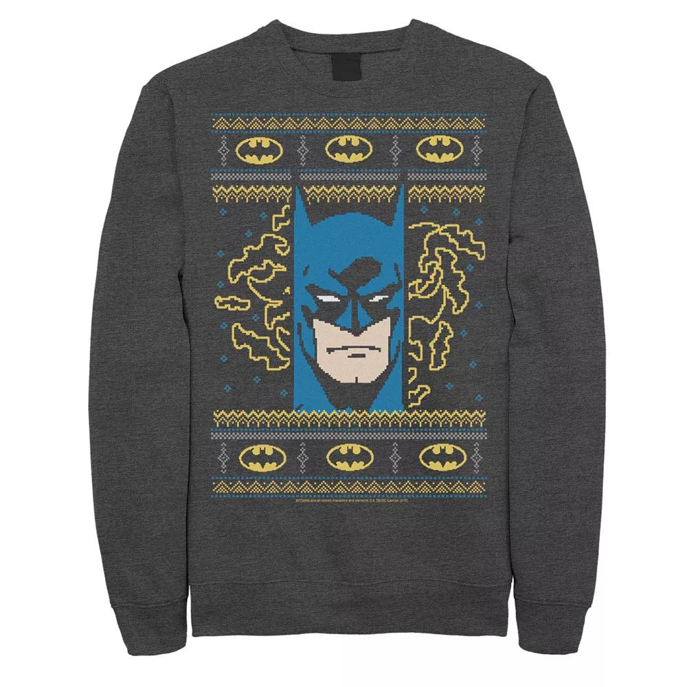 Men's Batman Vintage Head Shot Knit Style Fleece,  Product Image