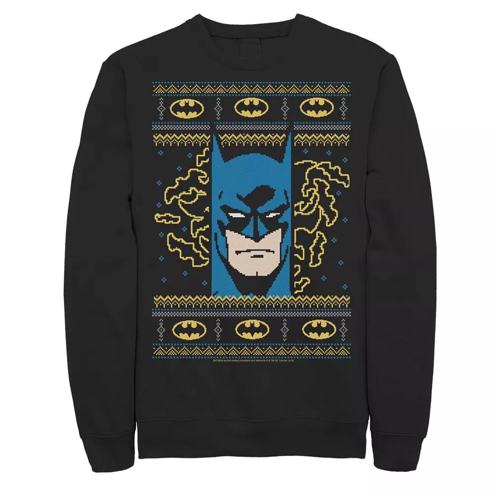 Men's Batman Vintage Head Shot Knit Style Fleece,  Product Image