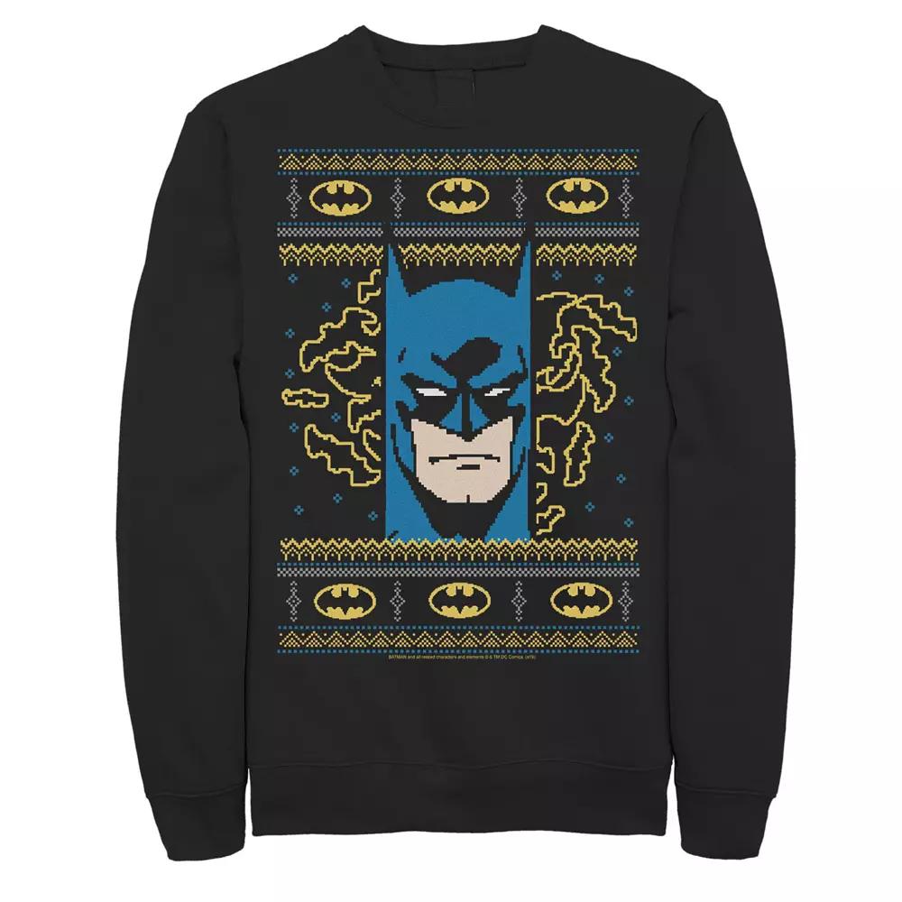 Men's Batman Vintage Head Shot Knit Style Fleece,  Product Image